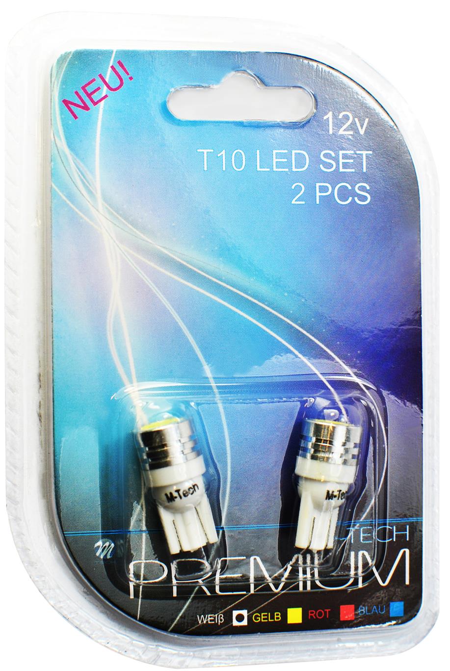 Żarówki W5W LED 12V 1W T10 biała 2 szt