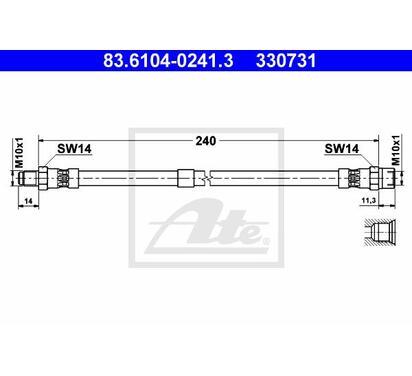 83.6104-0241.3
ATE
Przewód hamulcowy elastyczny
