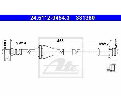 24.5112-0454.3
ATE
Przewód hamulcowy elastyczny
