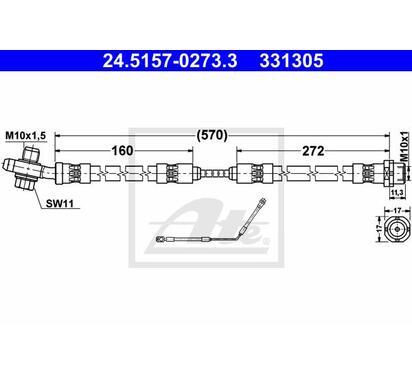 24.5157-0273.3
ATE
Przewód hamulcowy elastyczny
