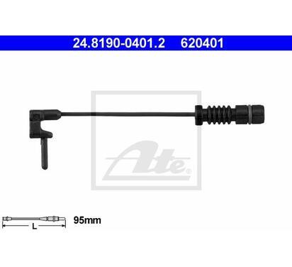 24.8190-0401.2
ATE
Styk ostrzegawczy, zużycie okładzin hamulcowych
