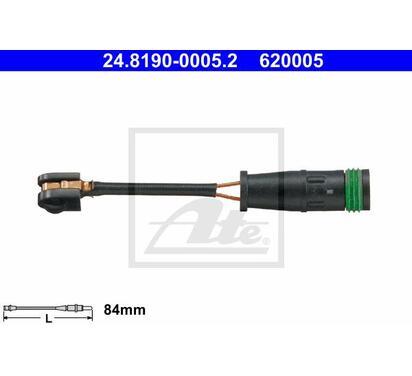 24.8190-0005.2
ATE
Styk ostrzegawczy, zużycie okładzin hamulcowych
