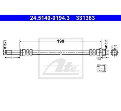 24.5140-0194.3
ATE
Przewód hamulcowy elastyczny
