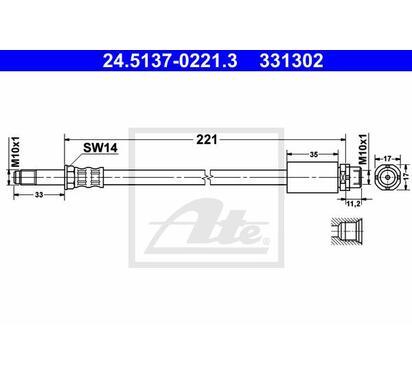 24.5137-0221.3
ATE
Przewód hamulcowy elastyczny
