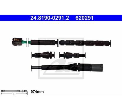 24.8190-0291.2
ATE
Styk ostrzegawczy, zużycie okładzin hamulcowych
