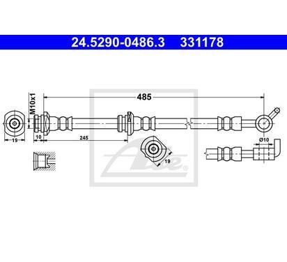 24.5290-0486.3
ATE
Przewód hamulcowy elastyczny

