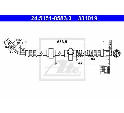 24.5151-0583.3
ATE
Przewód hamulcowy elastyczny
