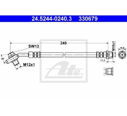 24.5244-0240.3
ATE
Przewód hamulcowy elastyczny
