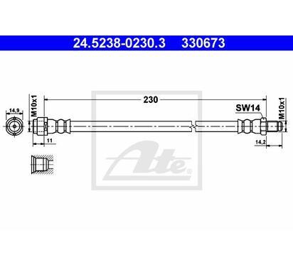 24.5238-0230.3
ATE
Przewód hamulcowy elastyczny

