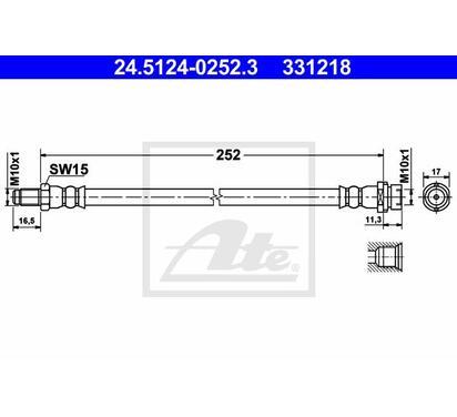 24.5124-0252.3
ATE
Przewód hamulcowy elastyczny
