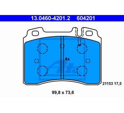 13.0460-4201.2
ATE
Klocki hamulcowe
