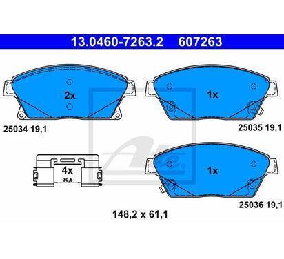 13.0460-7263.2
ATE
Klocki hamulcowe

