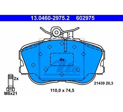 13.0460-2975.2
ATE
Klocki hamulcowe
