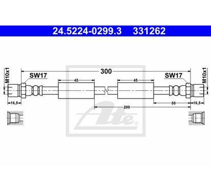 24.5224-0299.3
ATE
Przewód hamulcowy elastyczny

