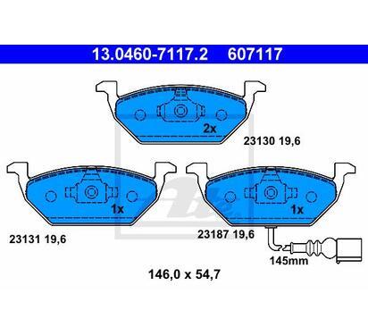 13.0460-7117.2
ATE
Klocki hamulcowe
