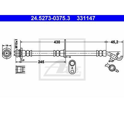 24.5273-0375.3
ATE
Przewód hamulcowy elastyczny
