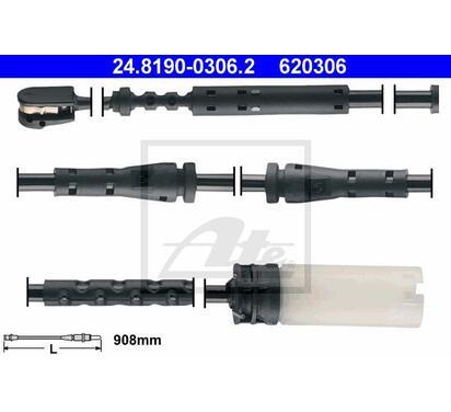 24.8190-0306.2
ATE
Styk ostrzegawczy, zużycie okładzin hamulcowych
