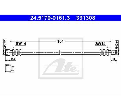 24.5170-0161.3
ATE
Przewód hamulcowy elastyczny
