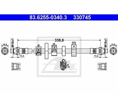 83.6255-0340.3
ATE
Przewód hamulcowy elastyczny
