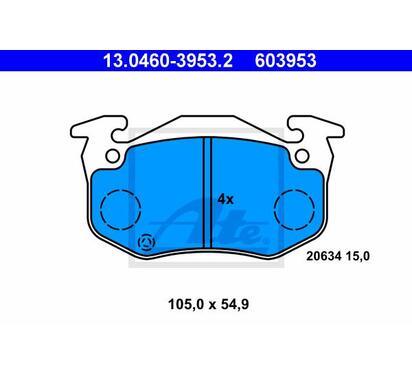 13.0460-3953.2
ATE
Klocki hamulcowe

