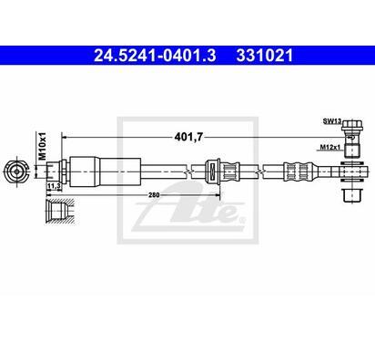 24.5241-0401.3
ATE
Przewód hamulcowy elastyczny
