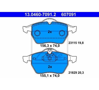 13.0460-7091.2
ATE
Klocki hamulcowe
