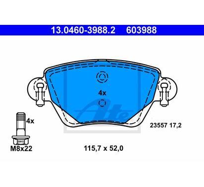 13.0460-3988.2
ATE
Klocki hamulcowe
