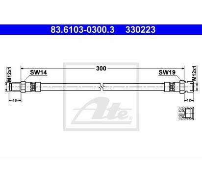 83.6103-0300.3
ATE
Przewód hamulcowy elastyczny
