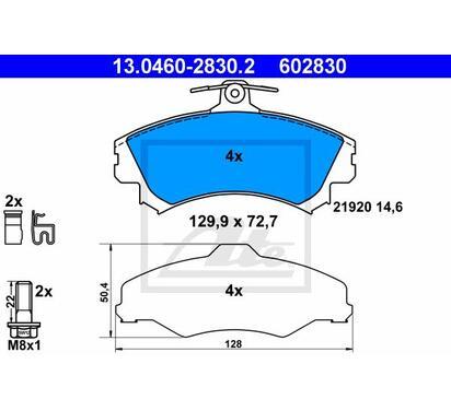 13.0460-2830.2
ATE
Klocki hamulcowe
