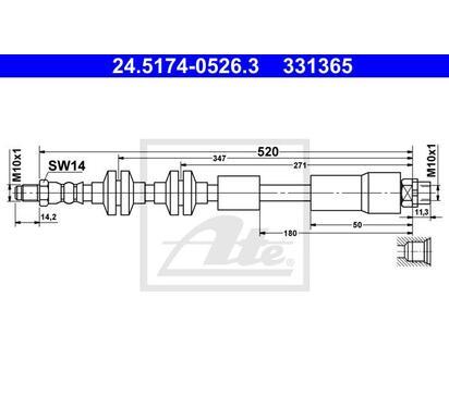 24.5174-0526.3
ATE
Przewód hamulcowy elastyczny
