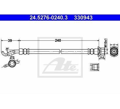 24.5276-0240.3
ATE
Przewód hamulcowy elastyczny

