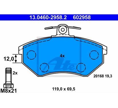 13.0460-2958.2
ATE
Klocki hamulcowe
