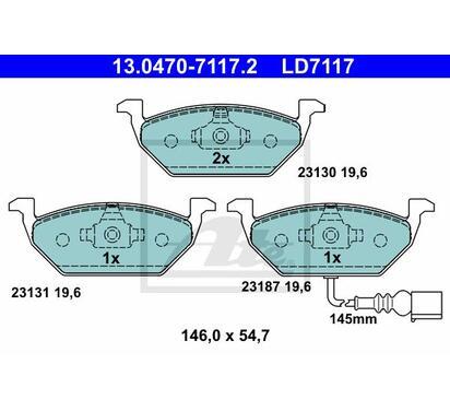 13.0470-7117.2
ATE
Klocki hamulcowe
