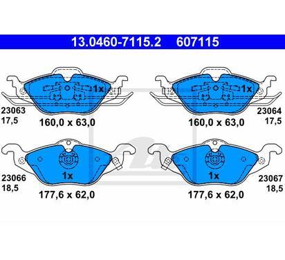 13.0460-7115.2
ATE
Klocki hamulcowe
