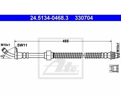 24.5134-0468.3
ATE
Przewód hamulcowy elastyczny
