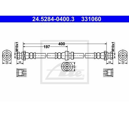 24.5284-0400.3
ATE
Przewód hamulcowy elastyczny
