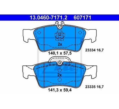 13.0460-7171.2
ATE
Klocki hamulcowe
