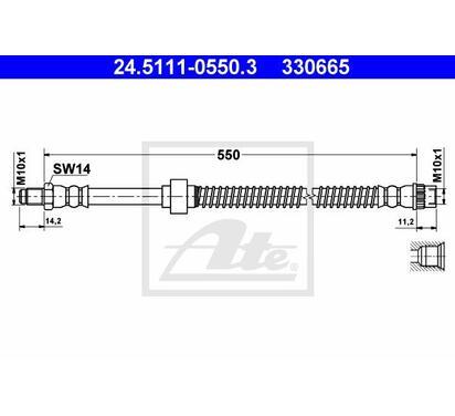 24.5111-0550.3
ATE
Przewód hamulcowy elastyczny
