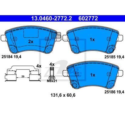 13.0460-2772.2
ATE
Klocki hamulcowe
