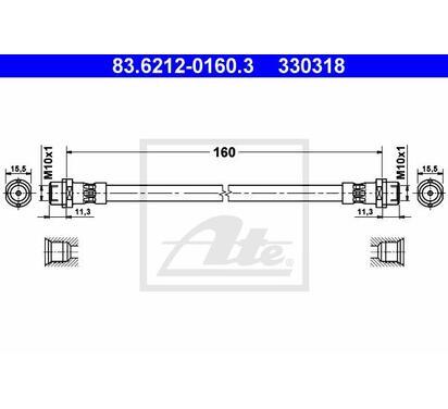 83.6212-0160.3
ATE
Przewód hamulcowy elastyczny
