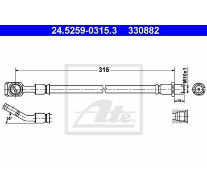 24.5259-0315.3
ATE
Przewód hamulcowy elastyczny
