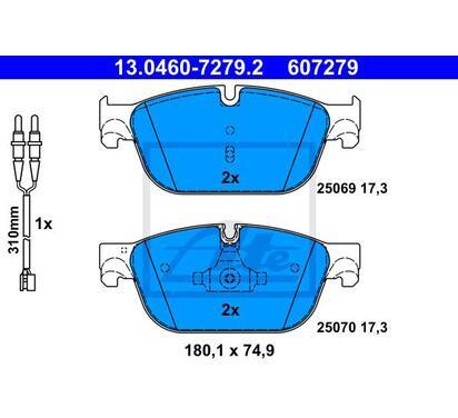 13.0460-7279.2
ATE
Klocki hamulcowe
