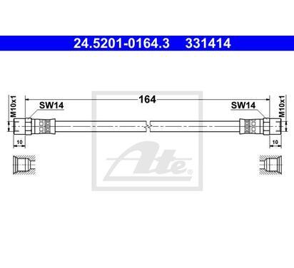 24.5201-0164.3
ATE
Przewód hamulcowy elastyczny
