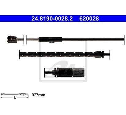24.8190-0028.2
ATE
Styk ostrzegawczy, zużycie okładzin hamulcowych
