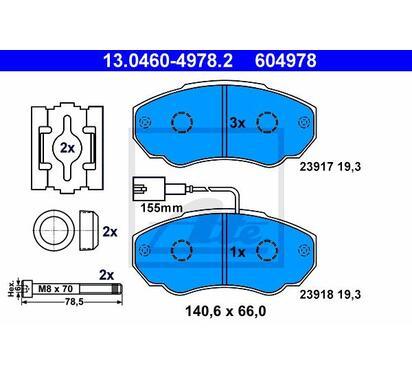 13.0460-4978.2
ATE
Klocki hamulcowe
