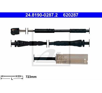 24.8190-0287.2
ATE
Styk ostrzegawczy, zużycie okładzin hamulcowych
