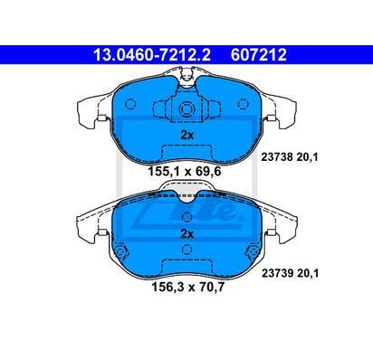 13.0460-7212.2
ATE
Klocki hamulcowe
