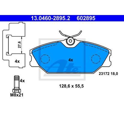 13.0460-2895.2
ATE
Klocki hamulcowe
