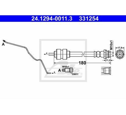 24.1294-0011.3
ATE
Przewód hamulcowy elastyczny
