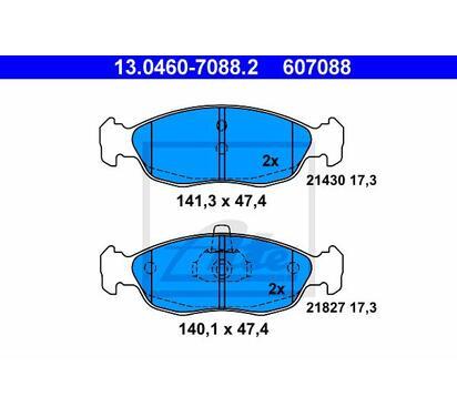 13.0460-7088.2
ATE
Klocki hamulcowe
